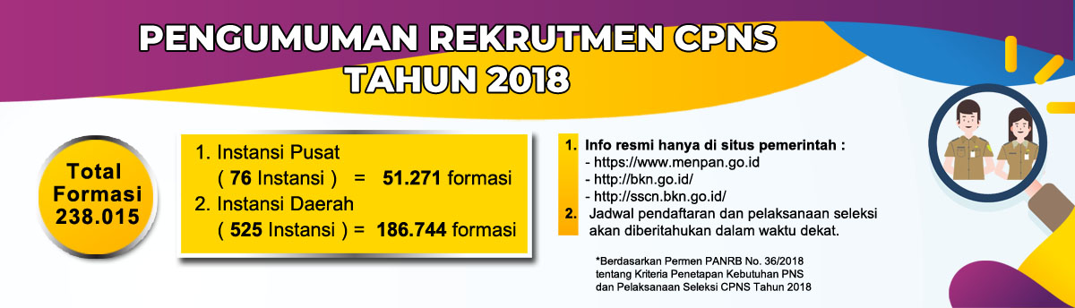 Situs atau Website Resmi Pemerintah Terpercaya Tentang Informasi CPNS 2018