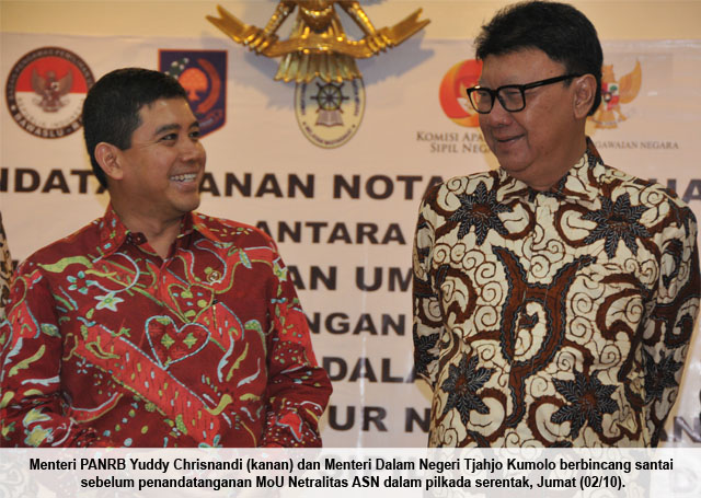 20151002 Menteri Yuddy dan Tjahjo Kumolo