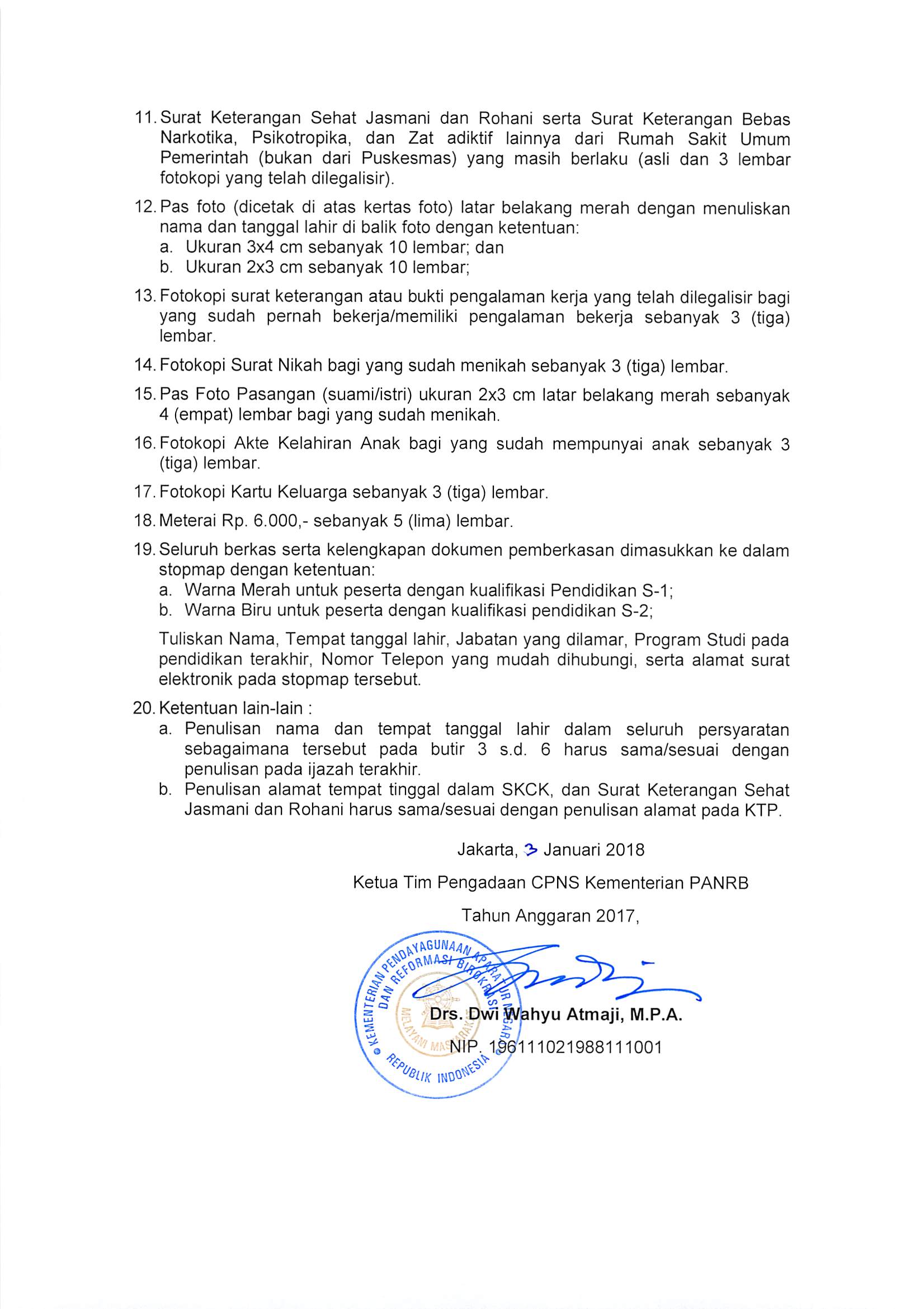 20180105 Pengumuman Pengganti CPNS Kementerian PANRB Page 4