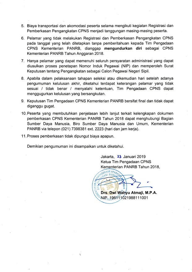 20190123 Pengumuman Halaman 2