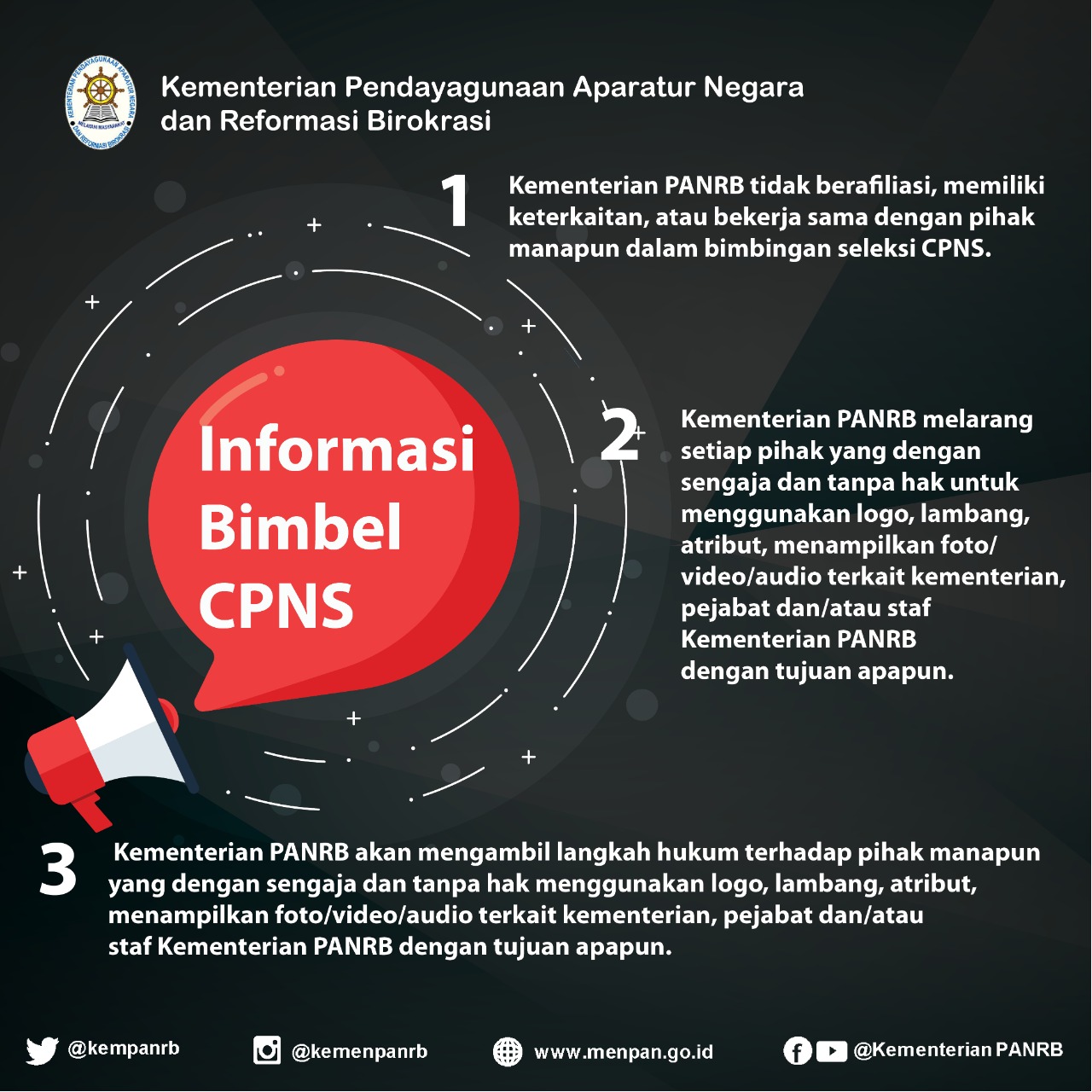 20191125 Kementerian PANRB Tidak Memiliki Kerja Sama dengan Lembaga Bimbingan Seleksi CPNS 1