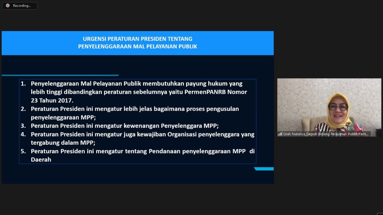 20210213 Rapat Harmonisasi Perumusan Rancangan Perpres Penyelenggaraan MPP 3