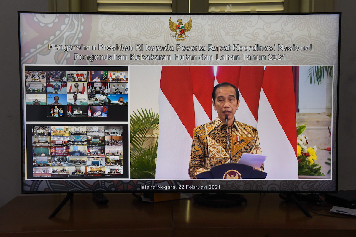 20210223 Enam Arahan Presiden Jokowi dalam Rakornas Pengendalian Karhutla Tahun 2021