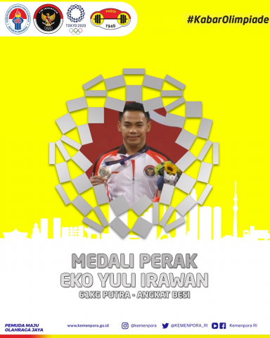 20210726 Eko Yuli Irawan Persembahkan Medali Kedua untuk Indonesia di Olimpiade Tokyo 2020