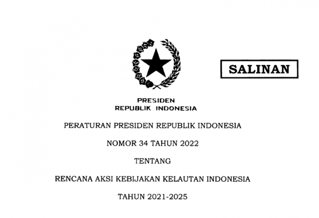 20220308 Pemerintah Terbitkan Perpres Rencana Aksi Kebijakan Kelautan Indonesia 2021 2025