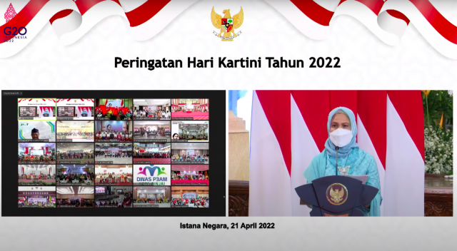 20220422 Iriana Jokowi Peringatan Hari Kartini Momentum Perempuan Indonesia Bangkit dari Pandemi