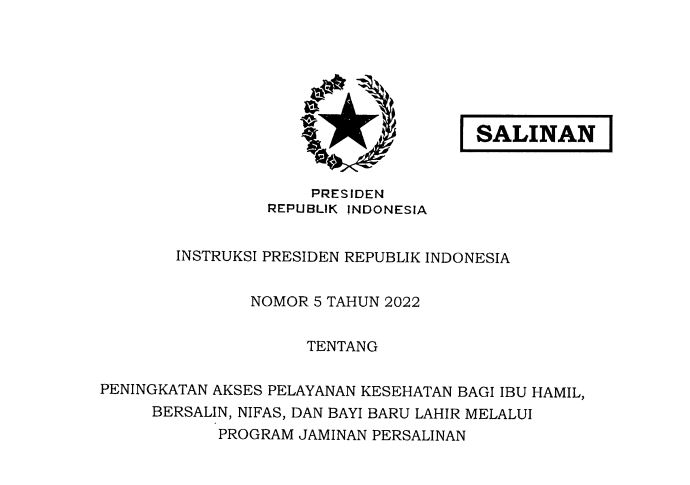 20220715 Presiden Jokowi Keluarkan Inpres Peningkatan Akses Kesehatan Bagi Ibu Hamil