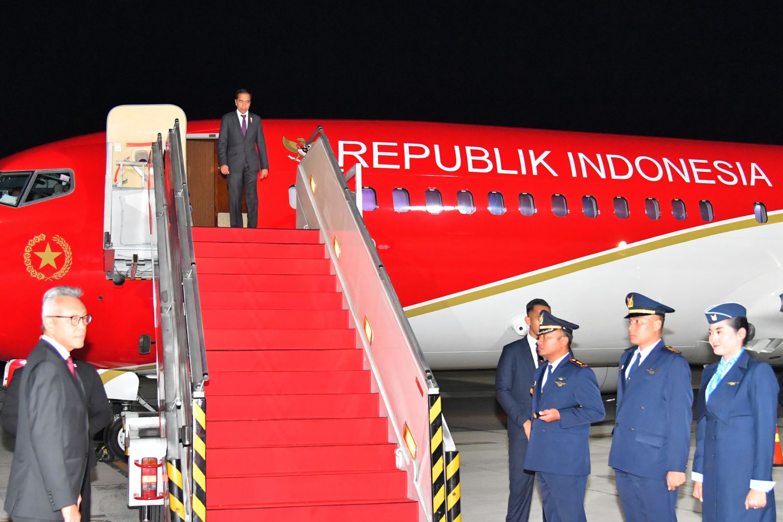 20231219 Presiden Jokowi Tiba di Tanah Air Usai Lawatan ke Jepang