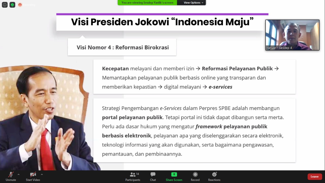 20200619 Rapat Evaluasi Kegiatan Monitoring Dan Evaluasi Penyelenggaraan Pelayanan Publik Berbasis Elektronik 4