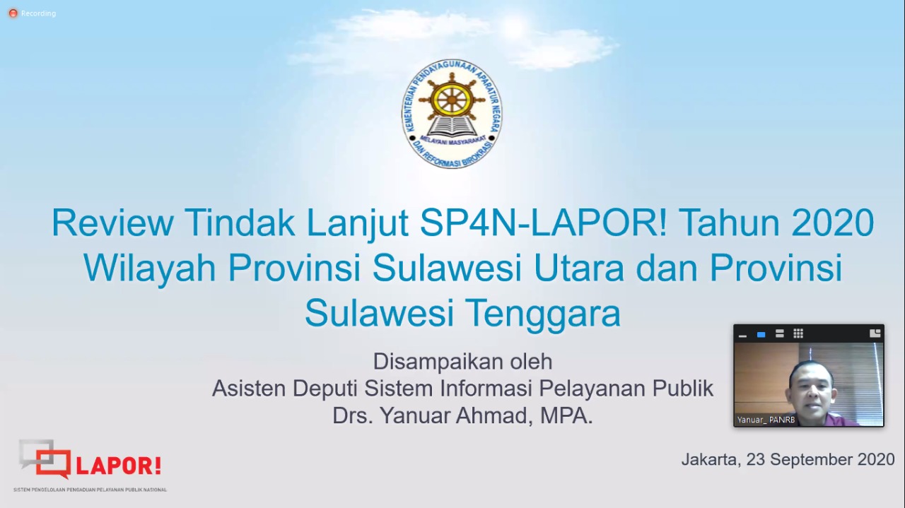 20200923 Review LAPOR Sulut dan Sultra 1