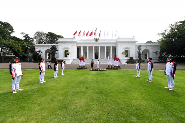 20210712 Presiden Jokowi Lepas Kontingen Indonesia ke Olimpiade Tokyo