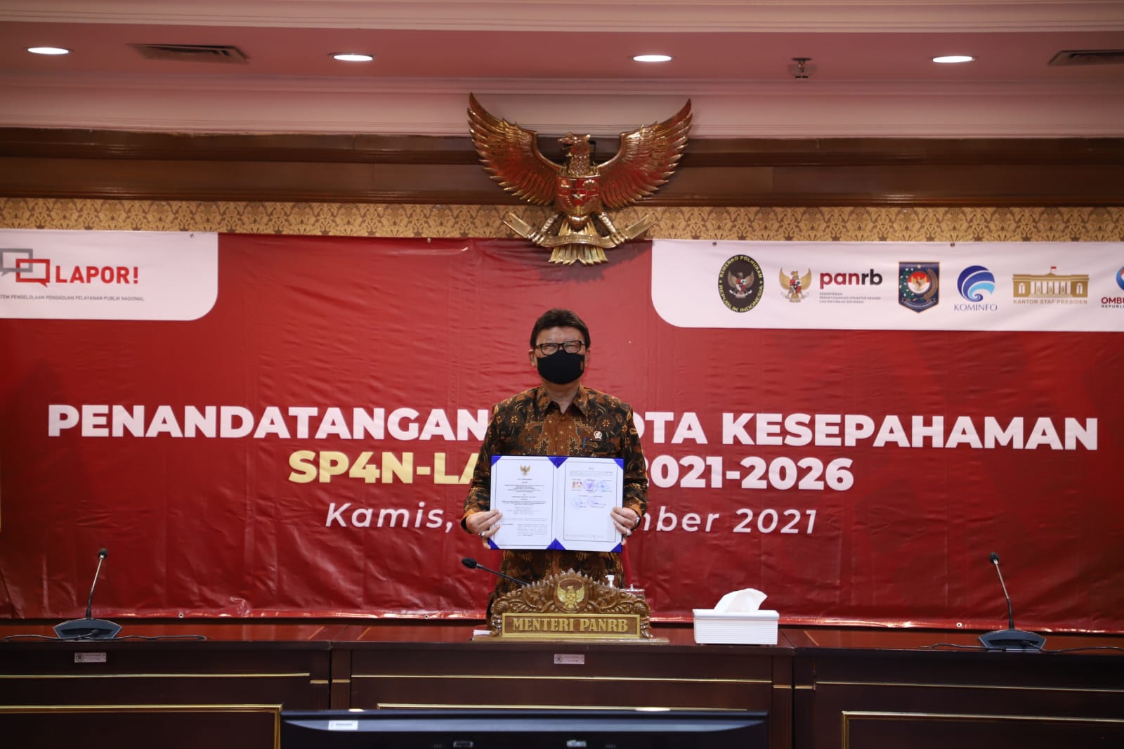 20210909 Penandatanganan Nota Kesepahaman SP4N LAPOR 1