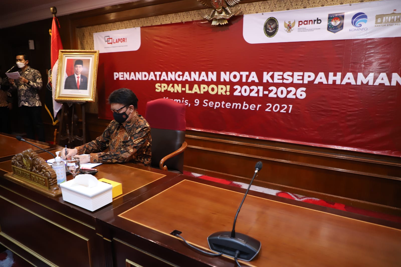 20210909 Penandatanganan Nota Kesepahaman SP4N LAPOR 1