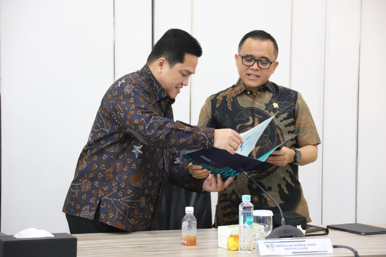 20240104 Bahas Penguatan GovTech dengan Menteri BUMN dan Menteri Kominfo 1