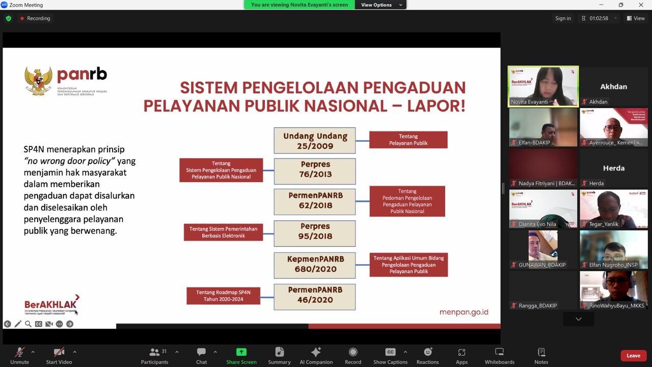 20240216 Rapat Pengelolaan Pelayanan Informasi dan Pengaduan di Lingkungan Kementerian PANRB 1